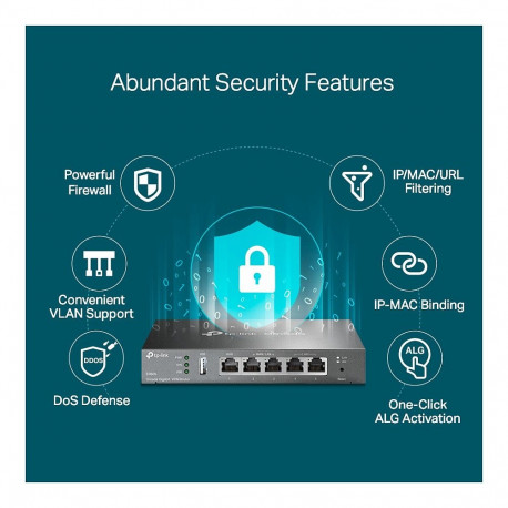 TP-LINK TL-R605 ruuter - Ethernet-WAN - Omada-ühilduv