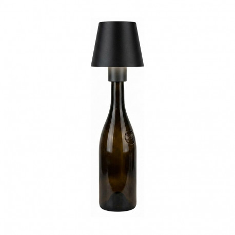 Synergy 21 akuga LED-laualamp pudelile, IP54 välistingimustesse, hämardatav puutelüliti, must