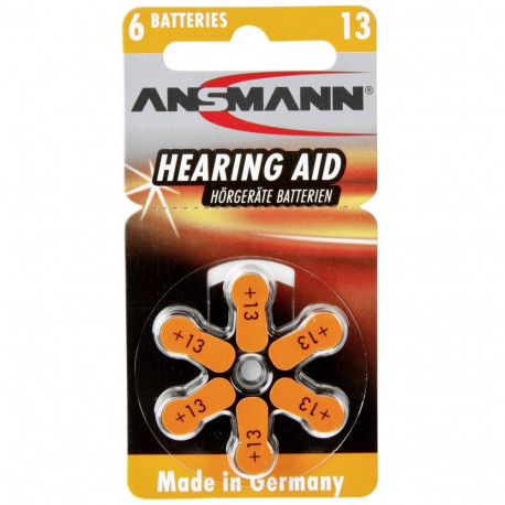 Ansmann kuuldeaparaadi patareid zinc-air 13 (PR48) 1x6