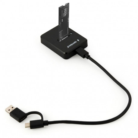 "gembird Desktop-USB-Typ-C-M.2-SATA- Dockingstation, schw."