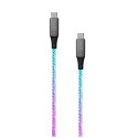 fixed | Glowing Charging Cable USB-C/USB-C, PD support, Rainbow | FIXDLED-CC-RA