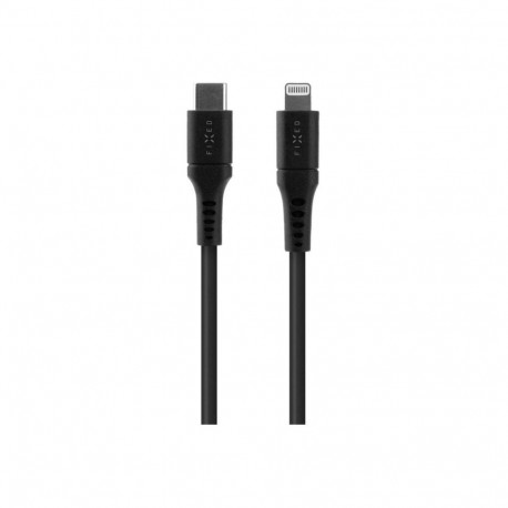 fixed | Liquid Silicone Cable USB-C/Lightning, 1.2m | FIXDLS-CL12-BK