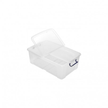 PLASTIC STORAGE BOX WITH SPLIT LID 50L (23x45x70 cm)
