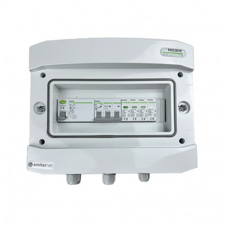 EMITTER lülitusseade hermeetiline AC IP65 Noark ülepingekaitse type 1+2 10A 3-F, RCD type A 40A/300m