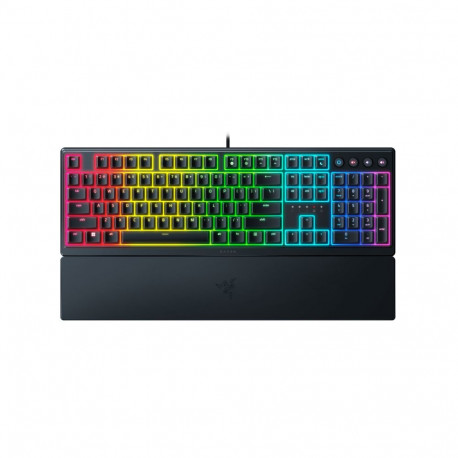 Razer mänguklaviatuur Ornata V3 juhtmega Razer Mecha-Membrane RGB LED-valgustus kirillitsaga, must