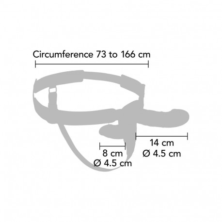 Double Vibrating Pleasure Penis Strapon Silicone 14 cm