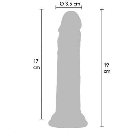 Realistic dild vedel silikoon 19cm