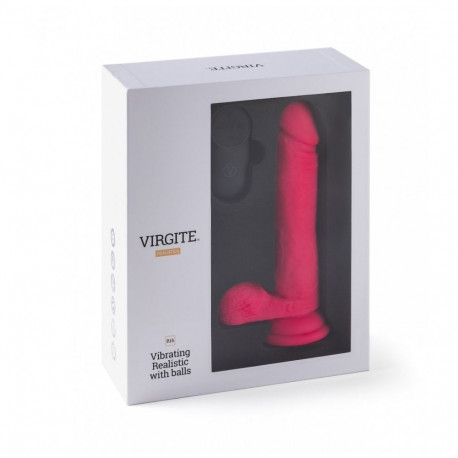 REALISTIC vibraator R16 16cm puldiga, roosa