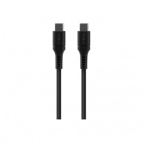 fixed | Liquid Silicone Cable USB-C/USB-C, 1.2m, 60W | FIXDLS-CC12-BK