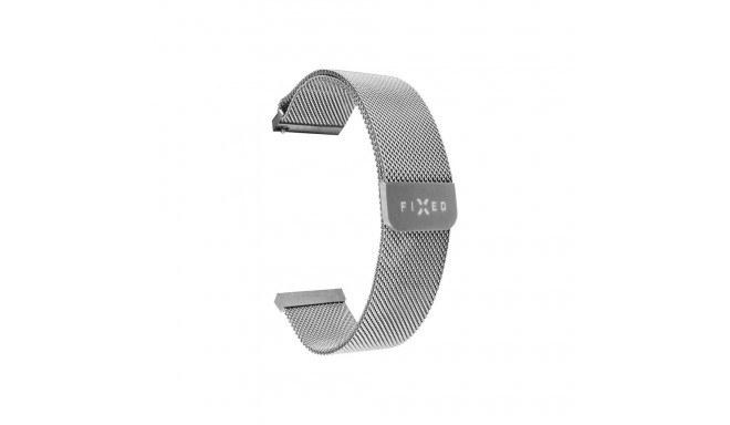 fixed | Mesh Strap with Quick Release 20mm for Smartwatch | Silver