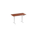 Adjustable Height Table Up Up Bjorn II White, Table top M Dark Walnut