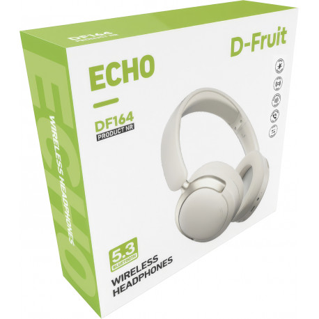 D-Fruit juhtmevabad kõrvaklapid Echo DF164, valge