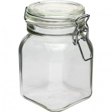 Comfort 750 ml Square Hermetic Jar BROWIN 610075, Glass, 11.7x9.2x14.3 cm