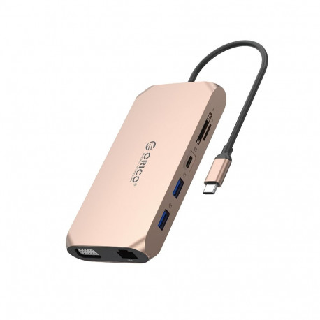 Orico XCR 12in1 USB-C Docking Station 3x USB-A 3.1 1x USB-A 2.0 1x USB-C PD 100W 1x USB-C 3.1 1x HDM