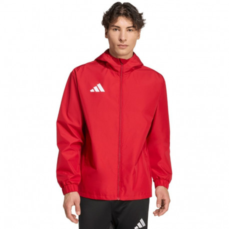 Kurtka męska adidas Entrada 26 All Weather czerwona JZ9100