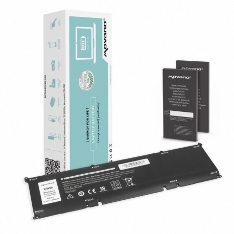 Battery 69KF2 for Dell Alienware M17 M15 R3 R4 Precision 5550 XPS 9500 9510 - 6000 mAh (69 Wh)