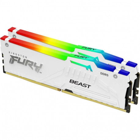 Lauaarvuti mälu Kingston DDR5 2 x 16GB 5600C40 FURY Beast White RGB