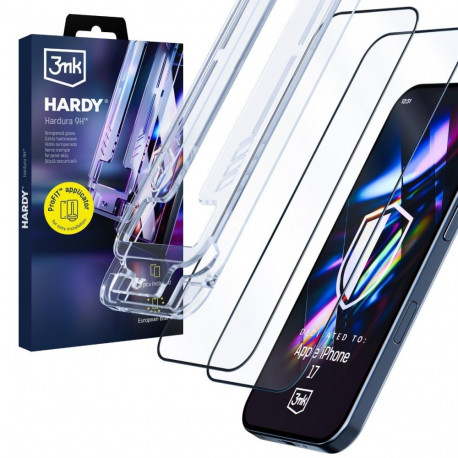 Kaitseklaas 3MK iPhone 17/iPhone 16 Pro Hardy Hardura 9H, 2tk