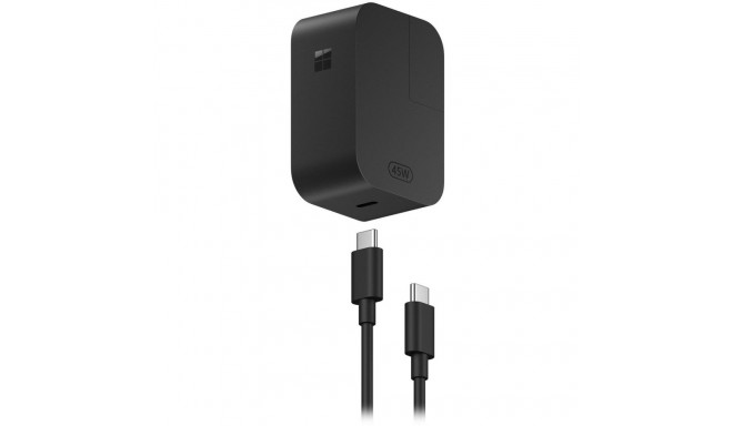 Sülearvuti laadija Microsoft Surface 45W USB-C, must