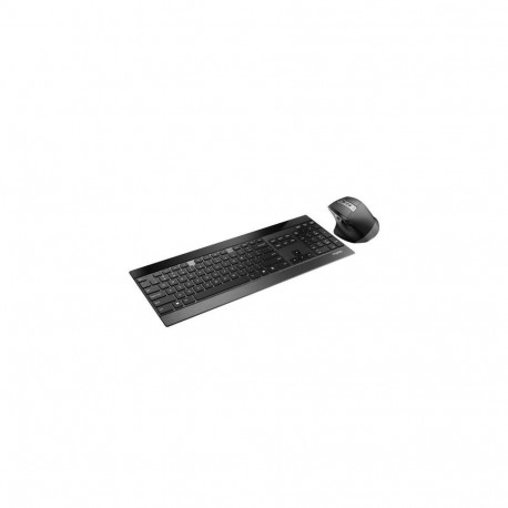 Rapoo 9900m keyboard Mouse included Office QWERTZ Black
