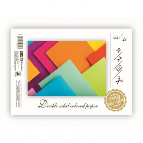 Aplikāciju papīrs SMLT A4, divpusīgs, 16 lapas, assorti, 80g/m2