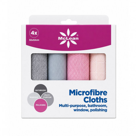 McLean mikrokiudlappide multipakk, 32x32cm, 4 tk