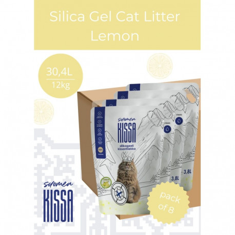 Suomen Kissa lemon-scented silica gel cat litter 30,4L
