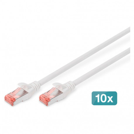 DIGITUS patchkaablid CAT 6 S/FTP 10 Stück 1m, valge
