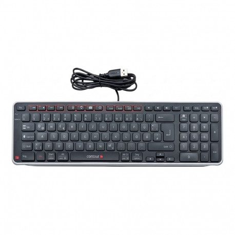 "TAS Contour Balance Tastatur wired DE-Layout schwarz/silber retail"