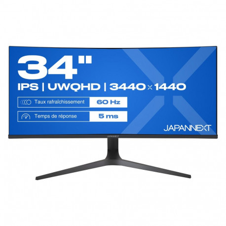 "86,4cm/34"" (3440x1440) Japannext JN-IPS340UWQHD60C-C65W-HS-W 21:9 UWQHD IPS 5ms 60Hz HDMI DisplayP