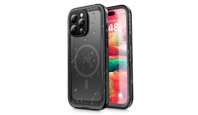 Case for iPhone 16 PRO Shellbox Dot waterproof MagSafe compatible black