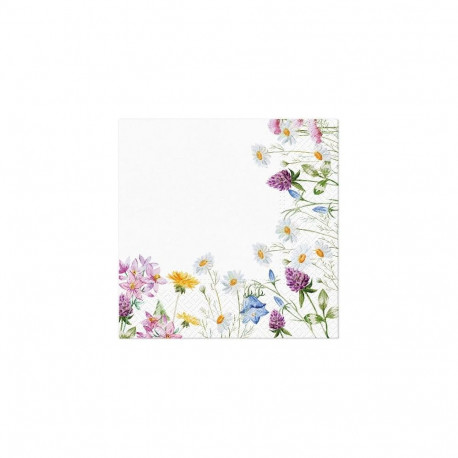 NAPKINS PAPER W WILD FLOWE 33X33CM 20PCS