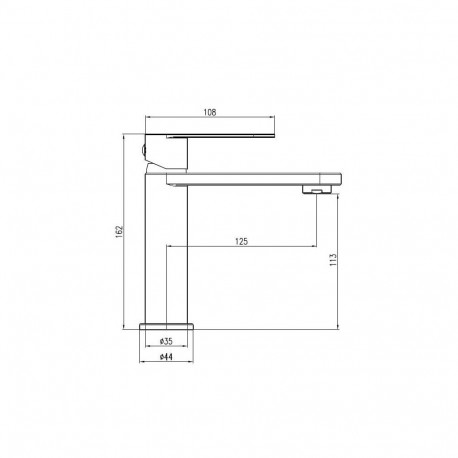 BASIN MIXER RIO LOW BRUSHED NICKEL