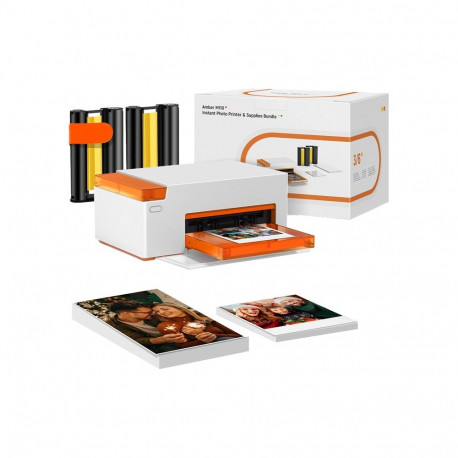 Printer - Liene Amber M110 Portable Photo Printer, 4x6" Prints, Bluetooth, White