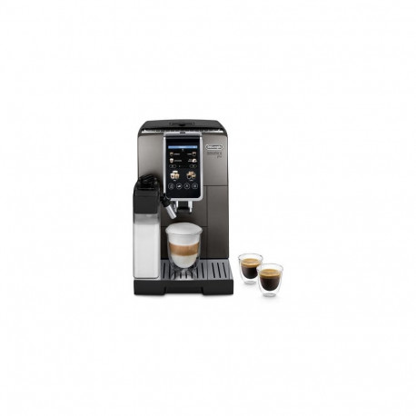 Coffee Machine - DELONGHI Dinamica Plus ECAM380.95.TB, 1.8L Water Tank, Grey