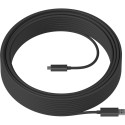 USB Cable - Logitech USB A To USB C, 10m, Grey