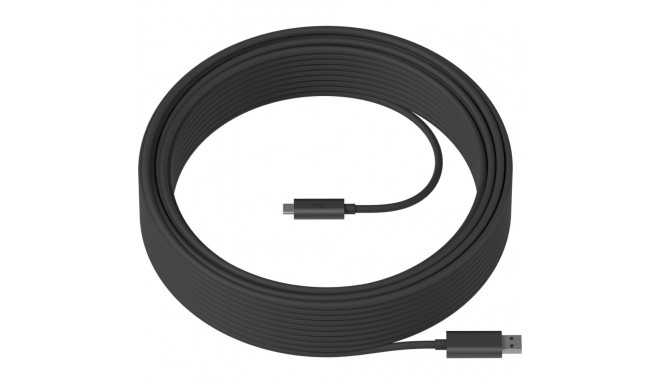 USB Cable - Logitech USB A To USB C, 10m, Grey