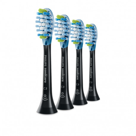Electric Toothbrush Head - Philips Sonicare Premium Plaque Defence HX9044/88, 4 Pcs, Black