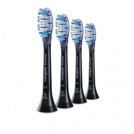 Electric Toothbrush Head - Philips Sonicare G3 Premium Gum Care Brush Heads HX9054/88, 4 Pcs, Black
