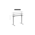 Adjustable Height Table Up Up Bjorn II Gray, Table top M Dark Walnut