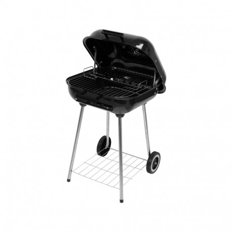 Charcoal grill for meat and vegetables 45x40cm grill grate with lid wheels ventilation control 99904