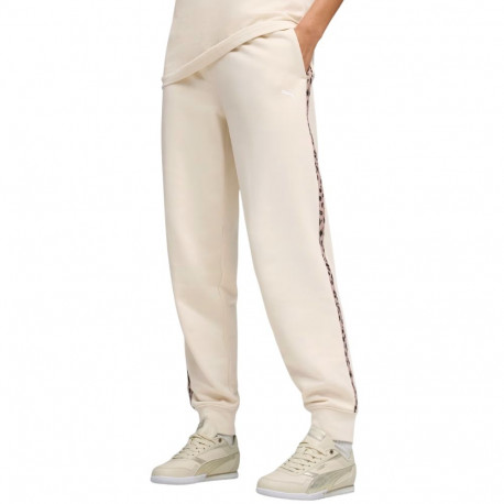 Spodnie damskie Puma ESS Graphic Animal Comfort beżowe 692464 87