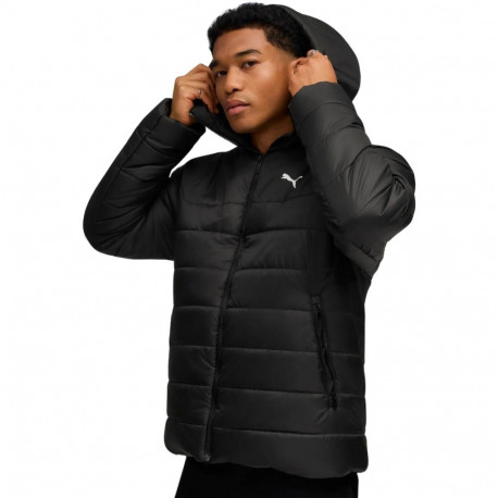 Puma meeste jope ESS kapuutsiga polsterdatud 685211 01, must