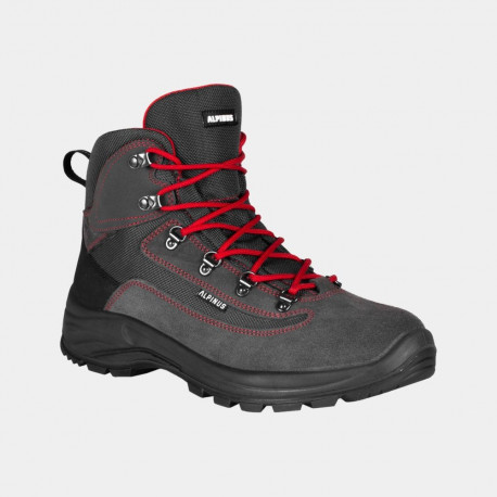 Buty trekkingowe Alpinus Brahmatal High Active grafitowo-czerwone GR43321