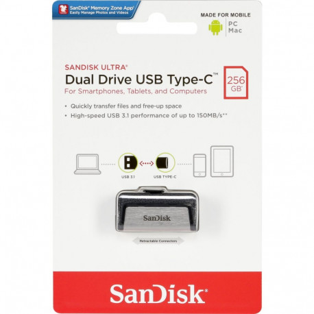 mälupulk Ultra kahepordiline 256GB (USB-A 3.2 Gen 1, USB-C 3.2 Gen 1)