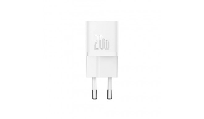 Mini wall charger Baseus GaN5 20W (white)