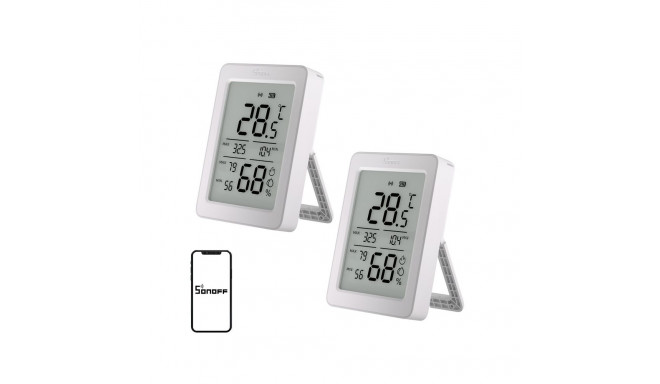 SONOFF ZigBee SNZB-02DR2 Temperature and Humidity Sensor, 2-Pack