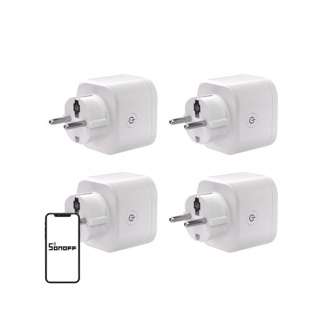 SONOFF S61s Matter External Plug via Wi-Fi, 4-Pack