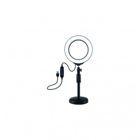 LED Ring Lamp 16cm With Desktop Mount 18-28cm, USB