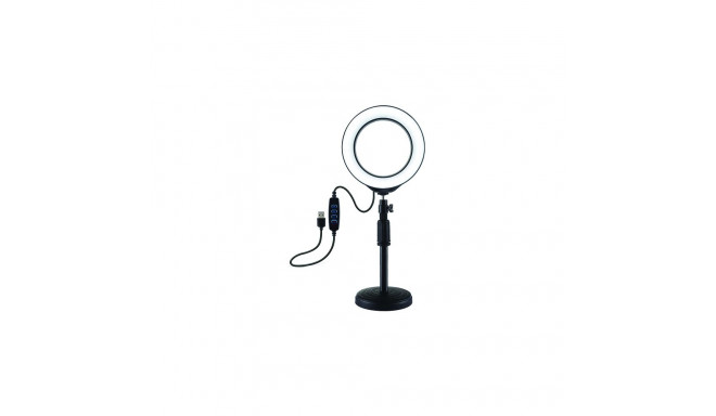 LED Ring Lamp 16cm With Desktop Mount 18-28cm, USB